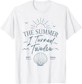 Summer I Turned Twelve Year Old Est 2014 Seashell Coastal T-Shirt Unisex T-shirt, Sweatshirt, Hoodie, Long Sleeve Tee - T-Shirt, Sweatshirt, Hoodie