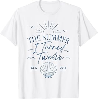 Summer I Turned Twelve Year Old Est 2014 Seashell Coastal T-Shirt Unisex T-shirt, Sweatshirt, Hoodie, Long Sleeve Tee - T-Shirt, Sweatshirt, Hoodie