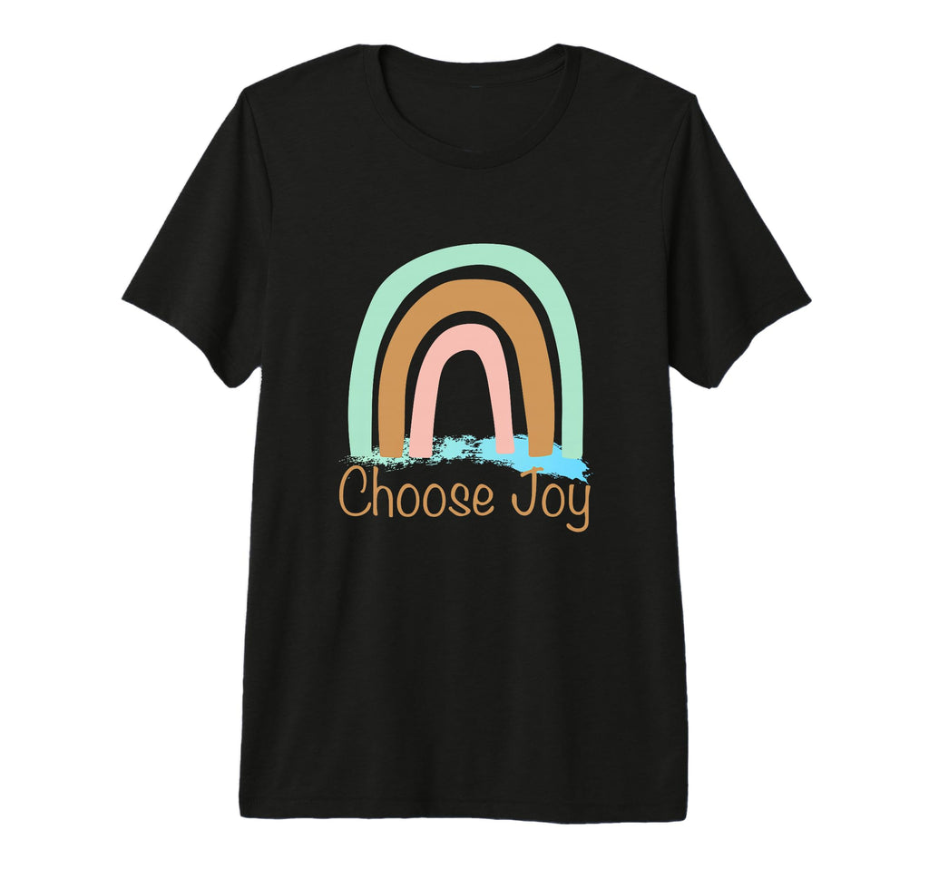 Choose Joy Womens Rainbow Tees T-Shirt - Custom Art Print Men Women - T-Shirt, Sweatshirt, Hoodie