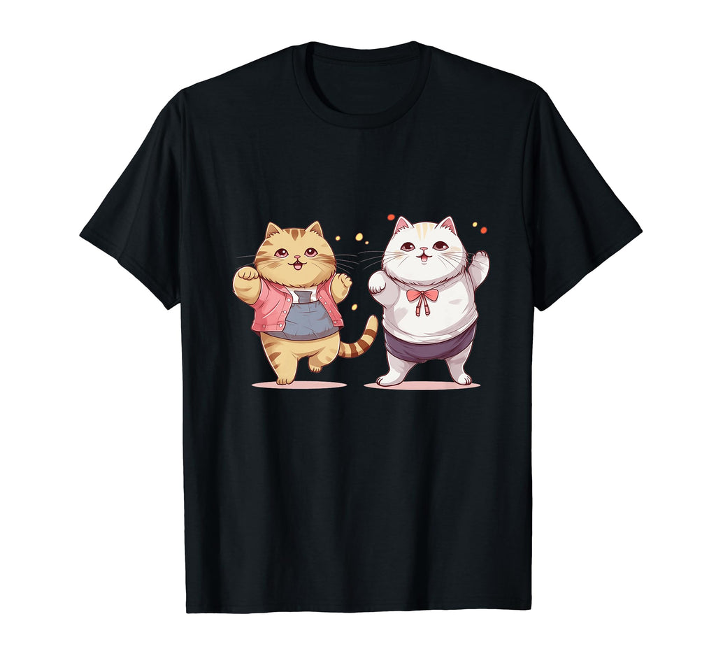 Chubby Dancing Cats T-Shirt - Graphic Print for Adults - T-Shirt, Sweatshirt, Hoodie