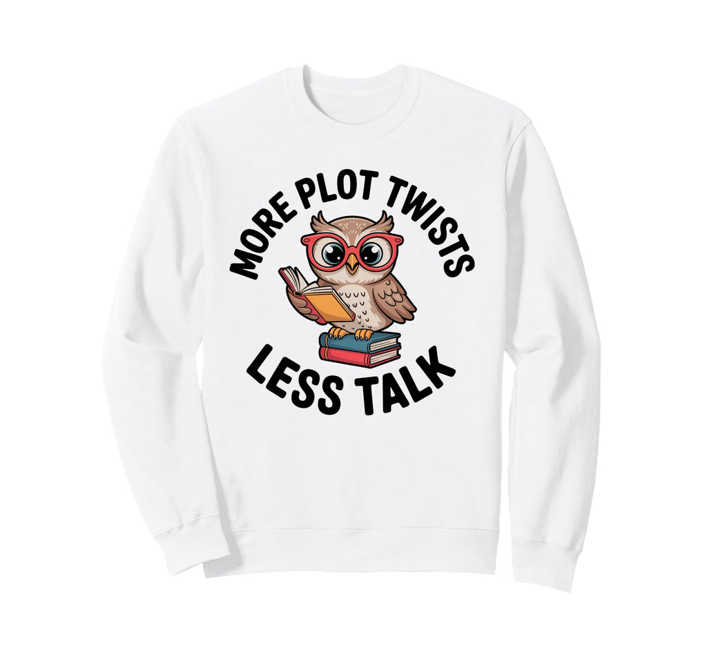 Funny Owl Book Lover Antisocial Sweatshirt - Custom Art Print for Adults - T-Shirt, Sweatshirt, Hoodie
