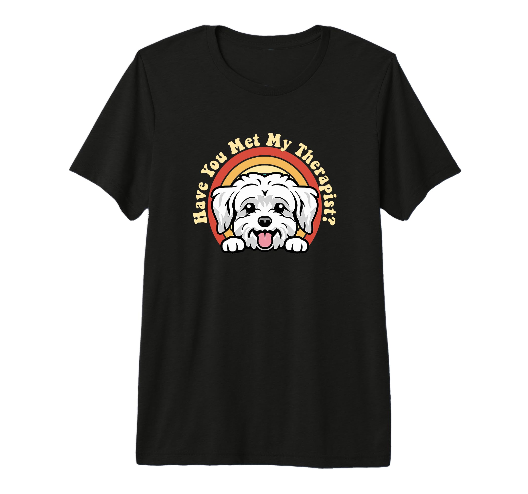 Emotional Support Therapy Dog Maltese T-Shirt - Streetwear Style Men Women - T-Shirt, Sweatshirt, Hoodie