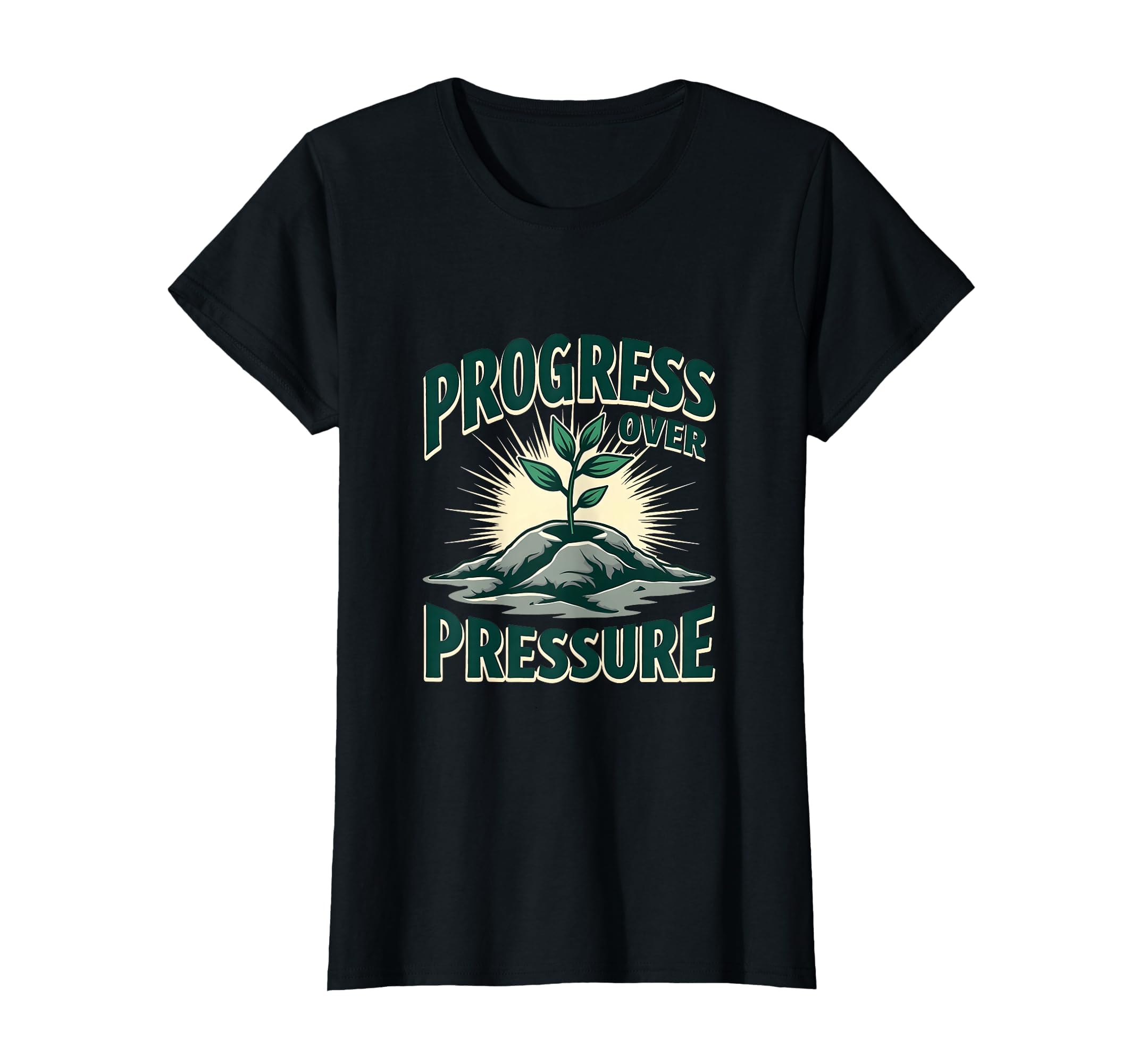 Progress Over Pressure Mental Health T-Shirt - Minimalist Print for Adults - T-Shirt, Sweatshirt, Hoodie