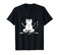 Meditation Cat Yoga Pose Relaxing Animal T-Shirt - Minimalist Print Unisex - T-Shirt, Sweatshirt, Hoodie
