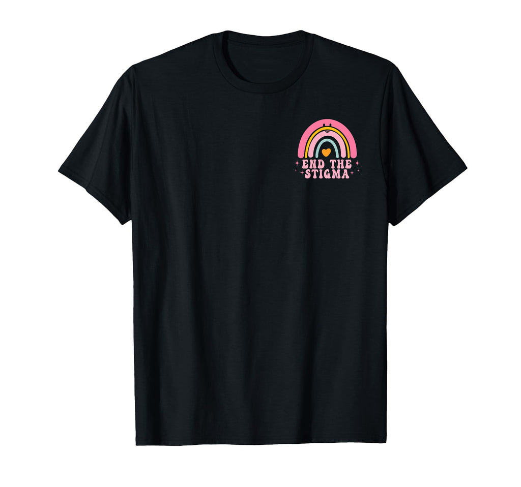 End Stigma Mental Health Matters Front T-Shirt - Custom Art Print Unisex - T-Shirt, Sweatshirt, Hoodie