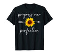 Progress Over Perfection Sunflower T-Shirt - Minimalist Print for Adults - T-Shirt, Sweatshirt, Hoodie