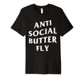 Anti Social Butterfly T-Shirt - Minimalist Print Unisex - T-Shirt, Sweatshirt, Hoodie