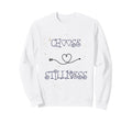Choose Stillness Minimalist Heart Sweatshirt - Minimalist Print Unisex - T-Shirt, Sweatshirt, Hoodie