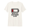 Social Battery Low Introvert Tri Blend T-Shirt - Trendy Graphic Unisex - T-Shirt, Sweatshirt, Hoodie