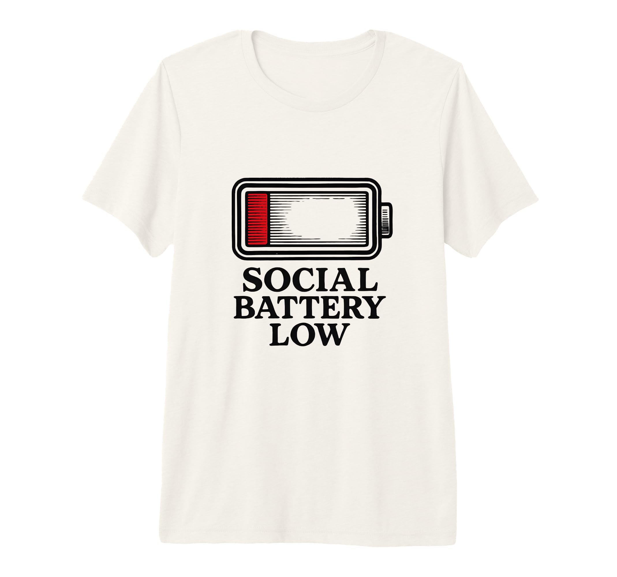 Social Battery Low Introvert Tri Blend T-Shirt - Trendy Graphic Unisex - T-Shirt, Sweatshirt, Hoodie