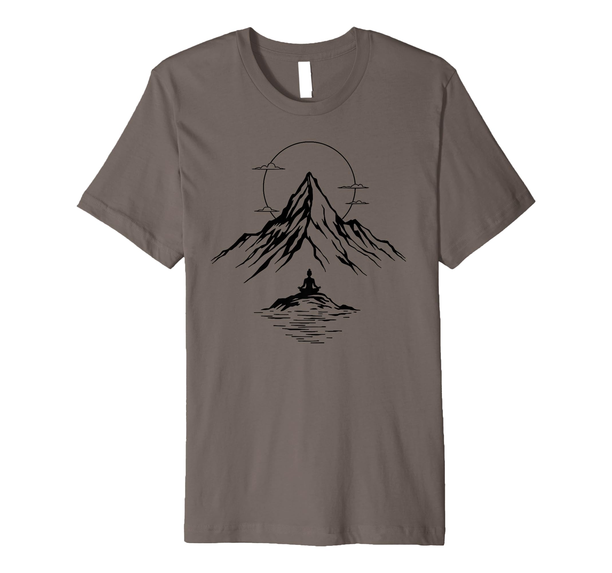 Mountain Meditation Minimalist T-Shirt - Custom Art Print for Adults - T-Shirt, Sweatshirt, Hoodie
