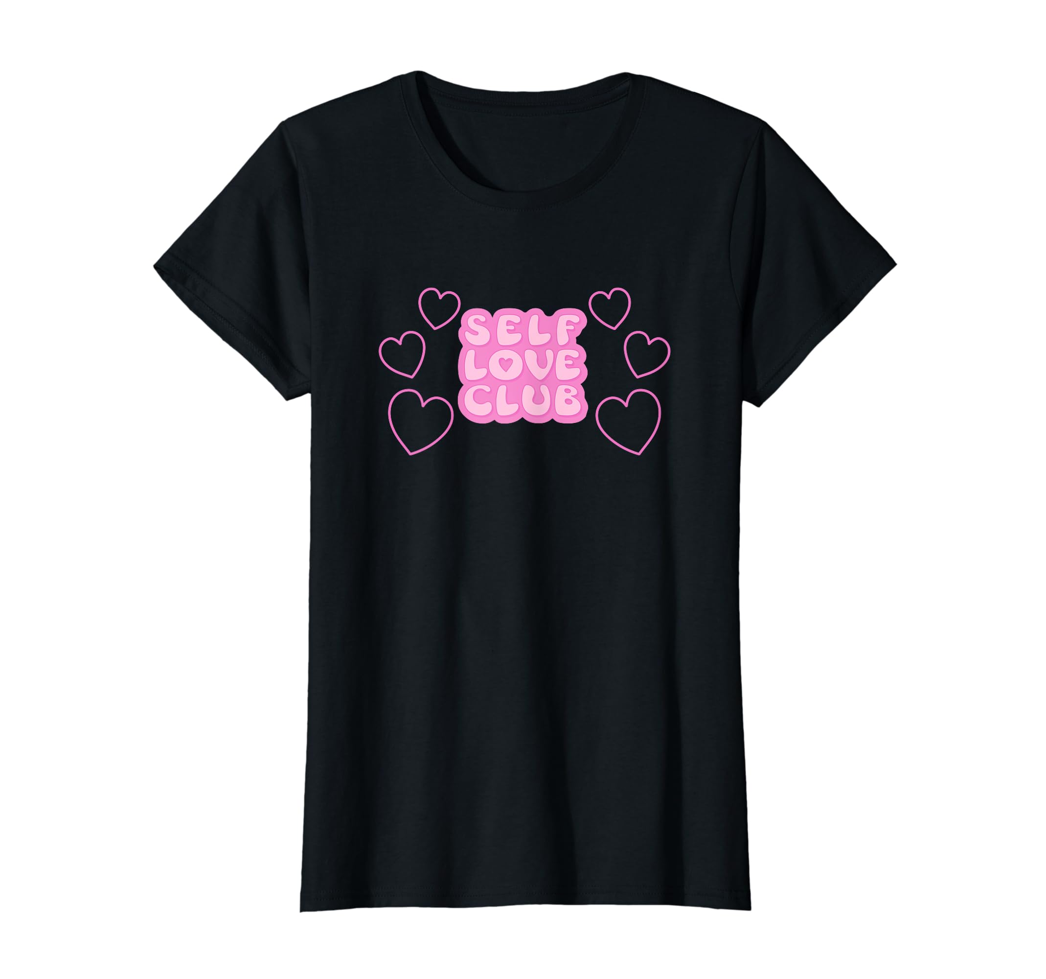 Self Love Club Hearts Valentines Day T-Shirt - Unique Graphic Unisex - T-Shirt, Sweatshirt, Hoodie