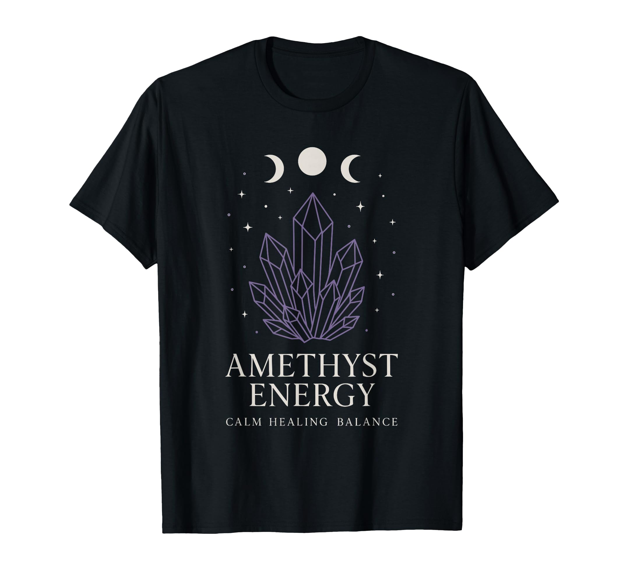 Amethyst Addict Healing Crystal Energy T-Shirt - Trendy Graphic for Adults - T-Shirt, Sweatshirt, Hoodie