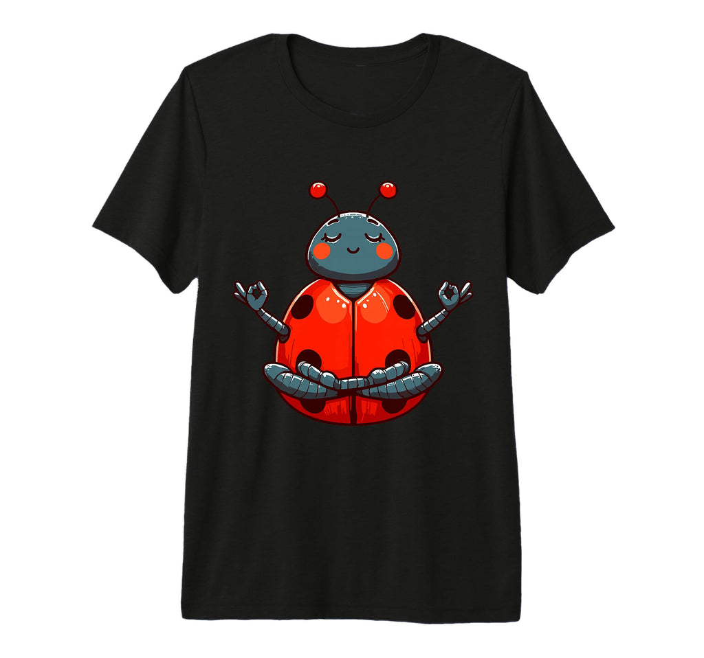Meditation Ladybug Yoga Pose Relaxing T-Shirt - Unique Graphic Unisex - T-Shirt, Sweatshirt, Hoodie
