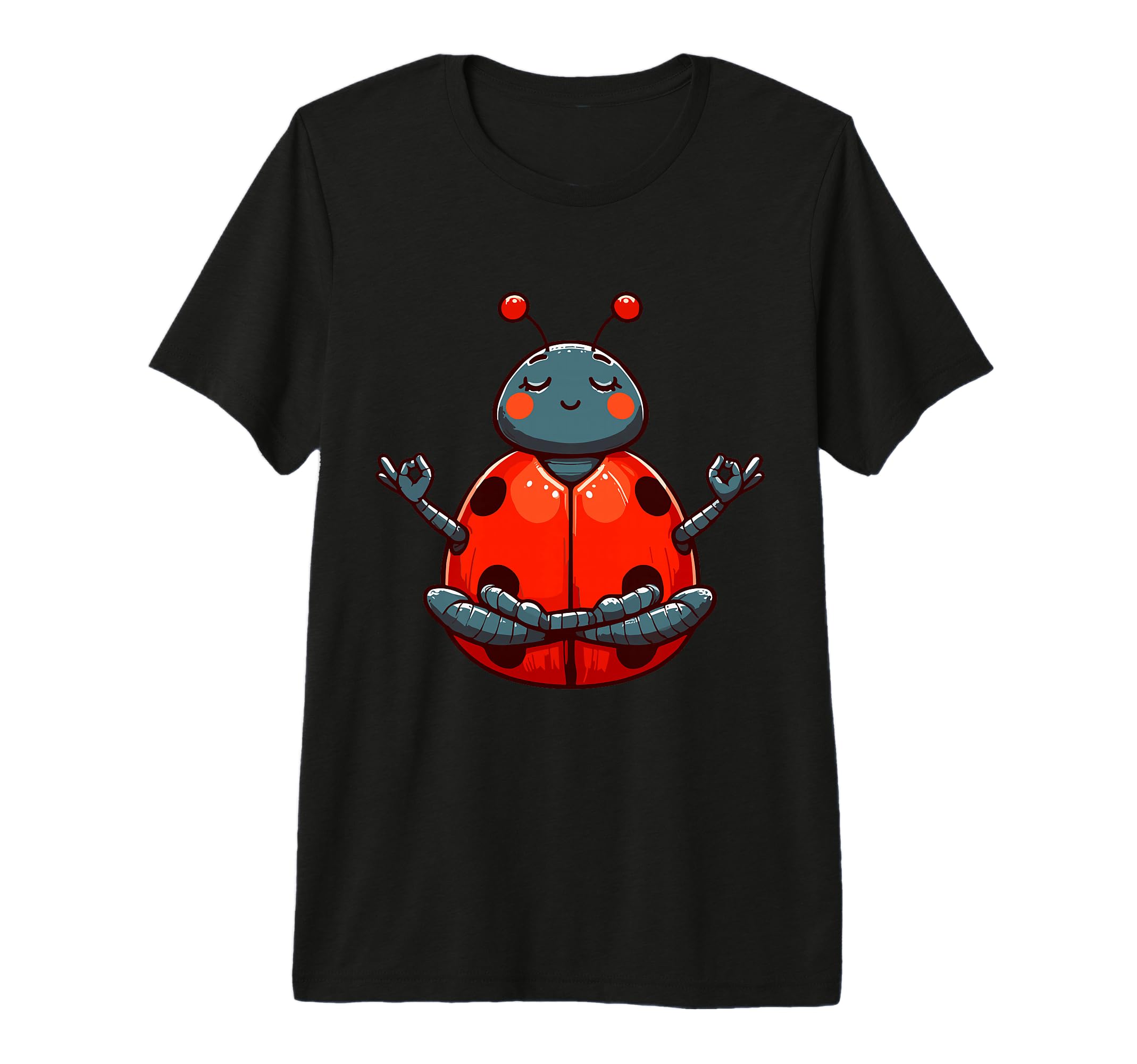 Meditation Ladybug Yoga Pose Relaxing T-Shirt - Unique Graphic Unisex - T-Shirt, Sweatshirt, Hoodie