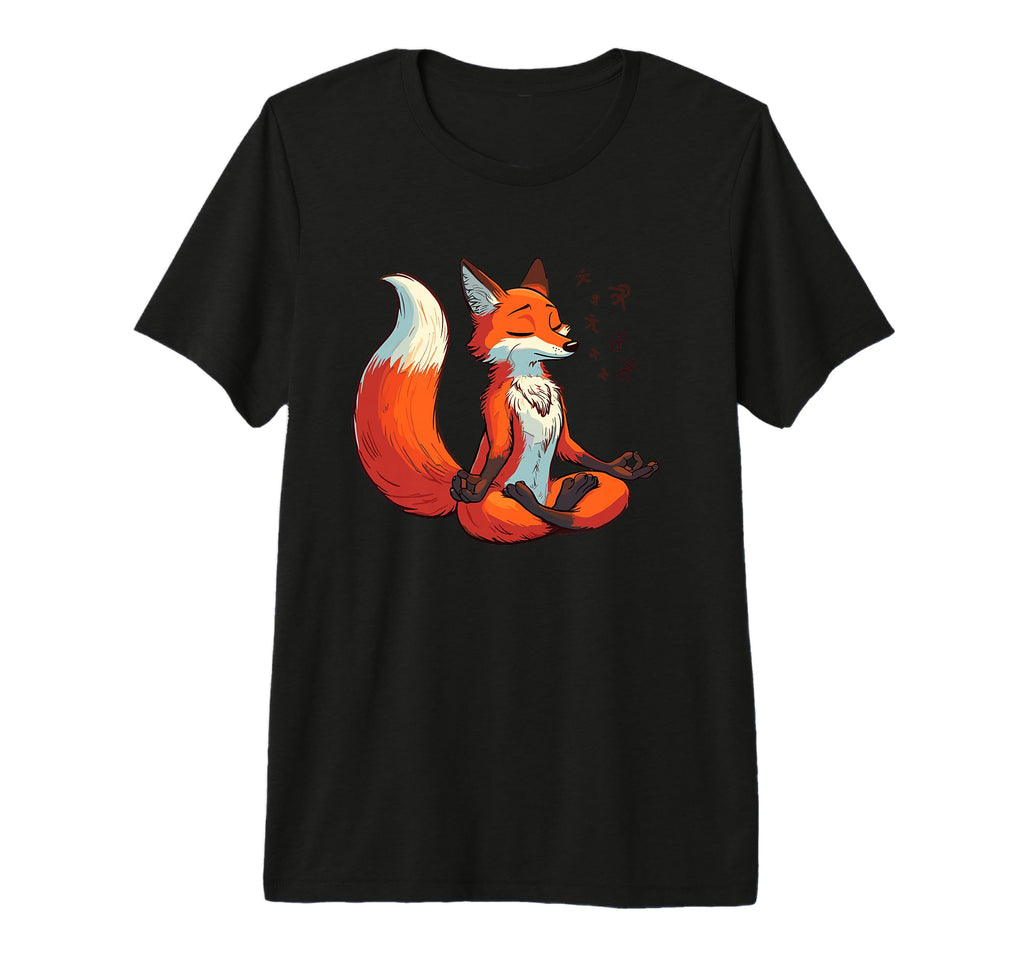 Meditation Fox Yoga Pose Relaxing T-Shirt - Novelty Apparel Unisex - T-Shirt, Sweatshirt, Hoodie