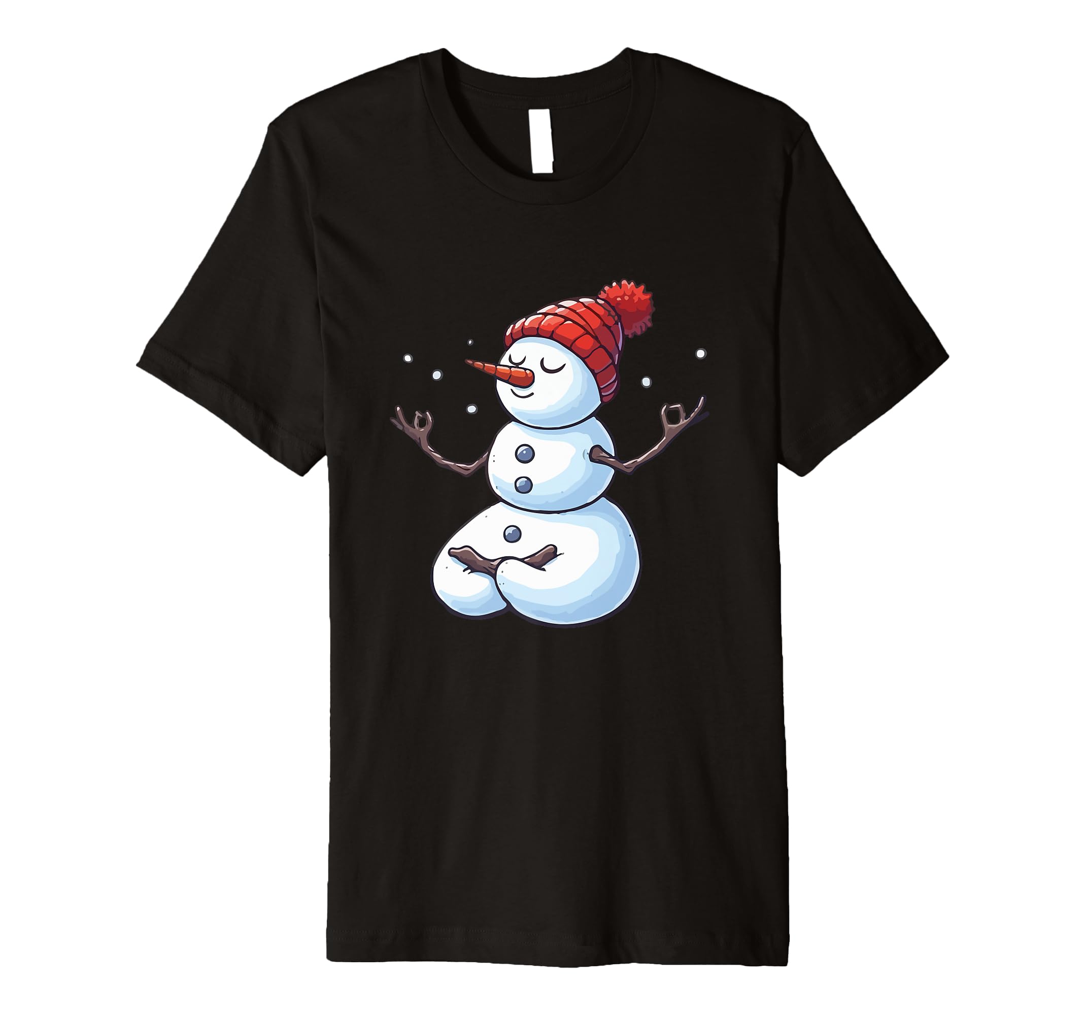 Meditation Snowman Yoga Pose Relaxing T-Shirt - Novelty Apparel for Adults - T-Shirt, Sweatshirt, Hoodie
