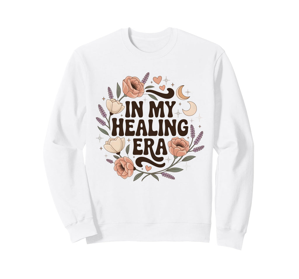 My Healing Era Groovy Self Care Sweatshirt - Fun Novelty Design for Adults - T-Shirt, Sweatshirt, Hoodie