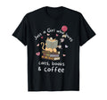 Just Who Loves Cats Books And Coffee T-Shirt - Minimalist Print for Adults - T-Shirt, Sweatshirt, Hoodie
