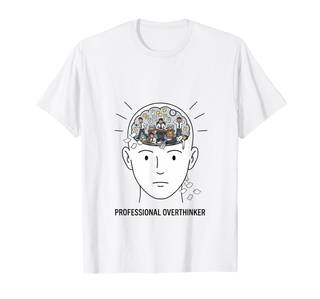 Professional Overthinker T-Shirt - Fun Novelty Design for Adults - T-Shirt, Sweatshirt, Hoodie