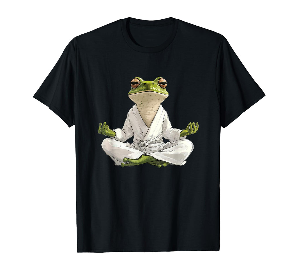 Zen Frog Meditation Art Yoga And T-Shirt - Fun Novelty Design Unisex - T-Shirt, Sweatshirt, Hoodie