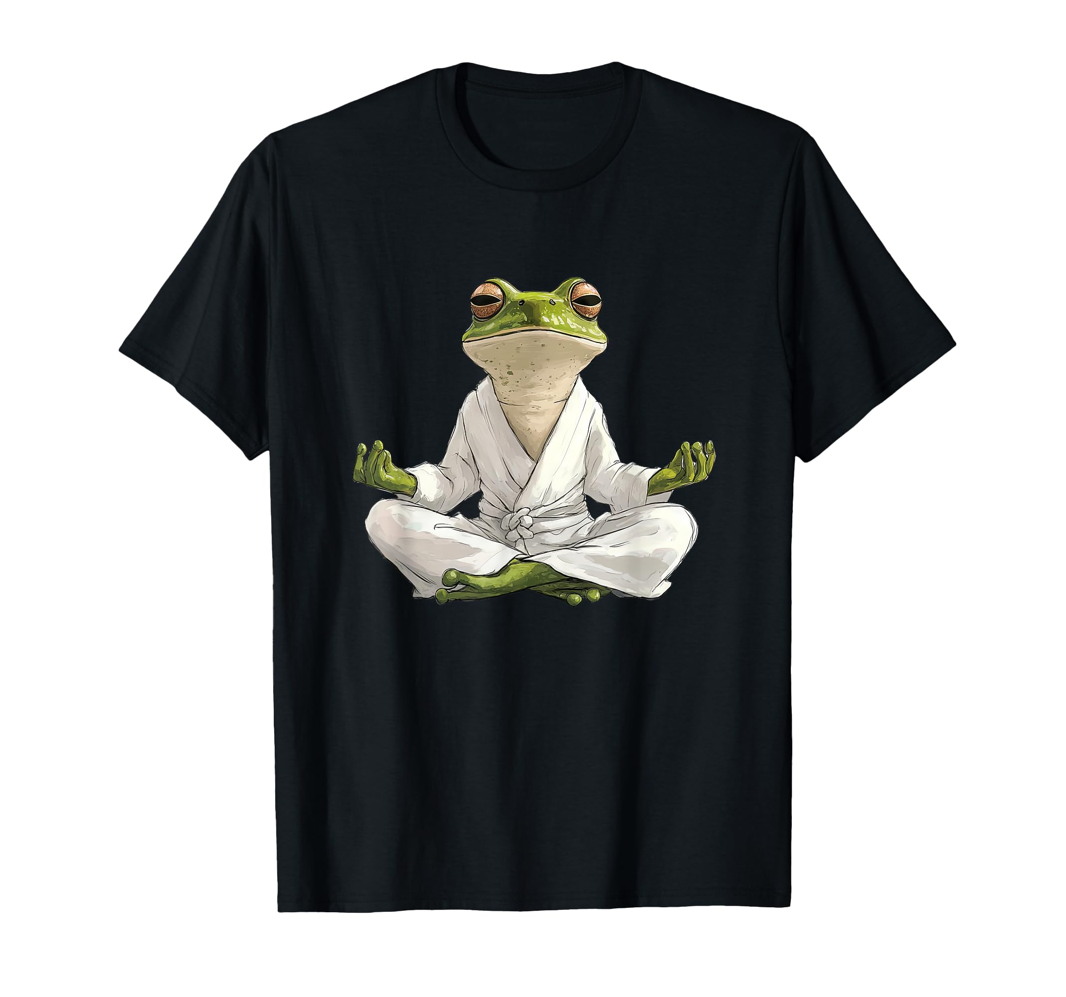 Zen Frog Meditation Art Yoga And T-Shirt - Fun Novelty Design Unisex - T-Shirt, Sweatshirt, Hoodie