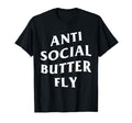 Anti Social Butterfly T-Shirt - Aesthetic Graphic for Adults - T-Shirt, Sweatshirt, Hoodie