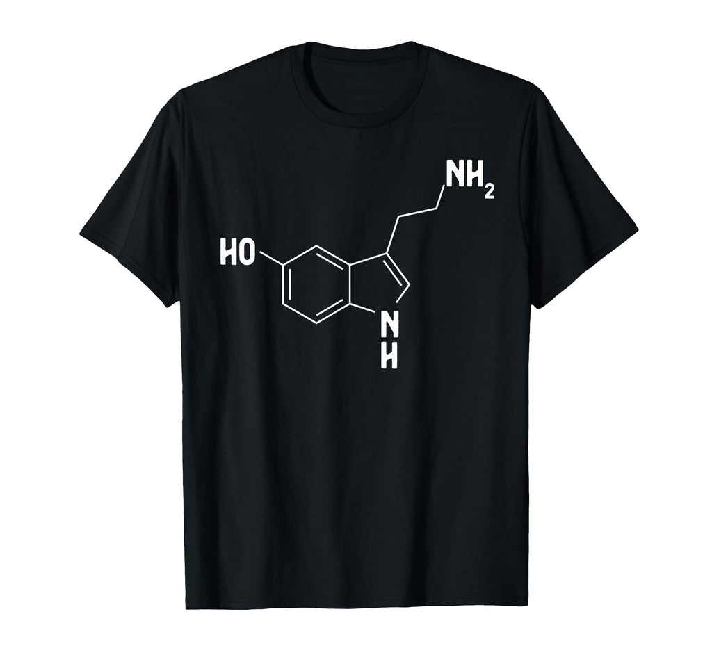 Serotonin Molecule Chemical Symbol T-Shirt - Aesthetic Graphic Men Women - T-Shirt, Sweatshirt, Hoodie