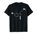 Serotonin Molecule Chemical Symbol T-Shirt - Aesthetic Graphic Men Women - T-Shirt, Sweatshirt, Hoodie