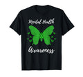 Green Ribbon Mental Health Awareness T-Shirt - Graphic Print Unisex - T-Shirt, Sweatshirt, Hoodie