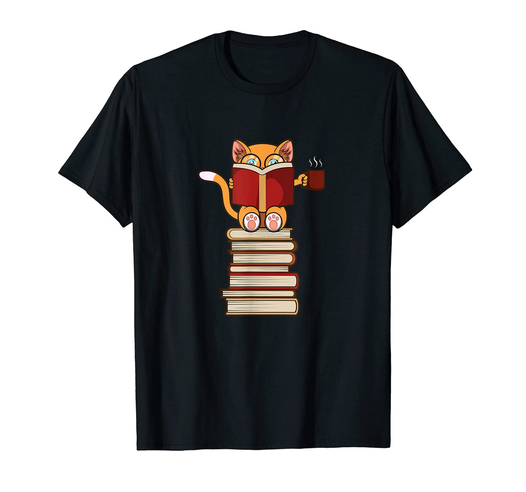 Cats And Reading Books Literature T-Shirt - Fun Novelty Design for Adults - T-Shirt, Sweatshirt, Hoodie