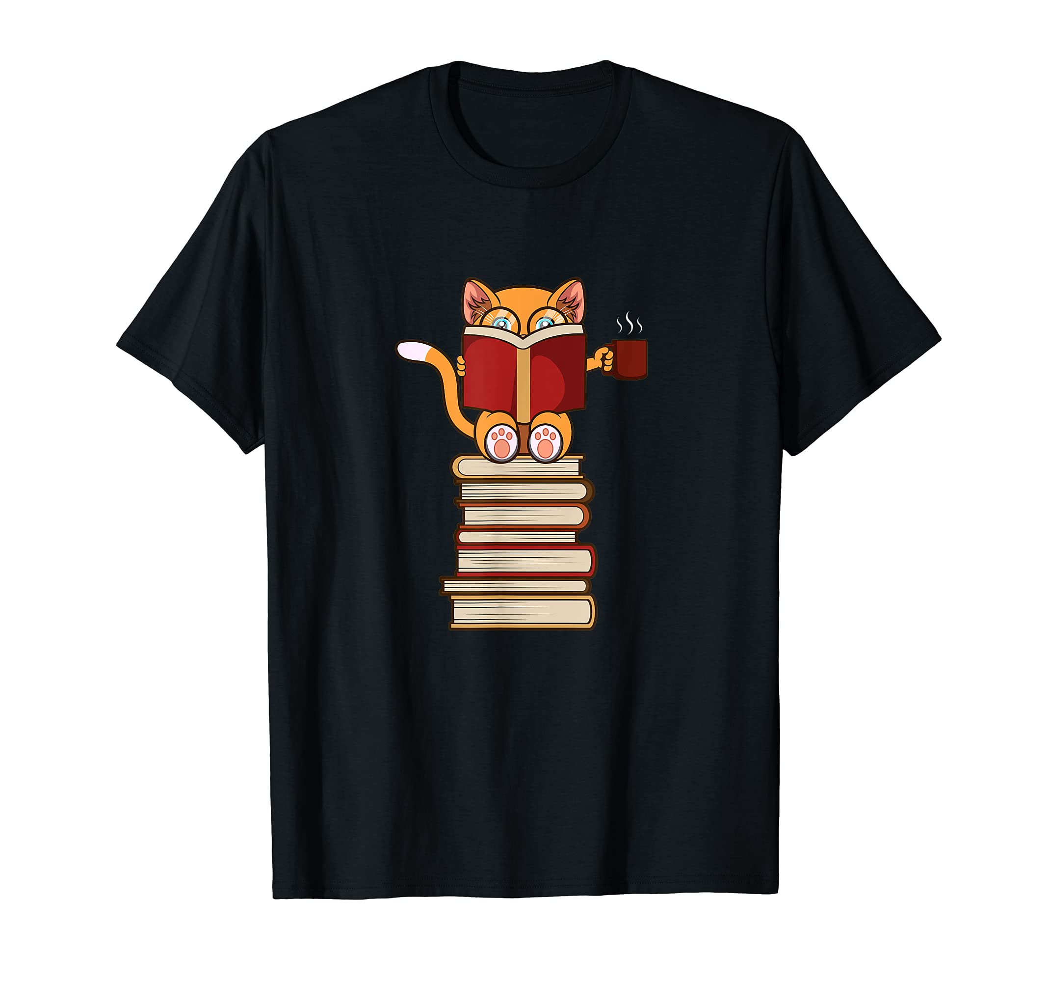 Cats And Reading Books Literature T-Shirt - Fun Novelty Design for Adults - T-Shirt, Sweatshirt, Hoodie