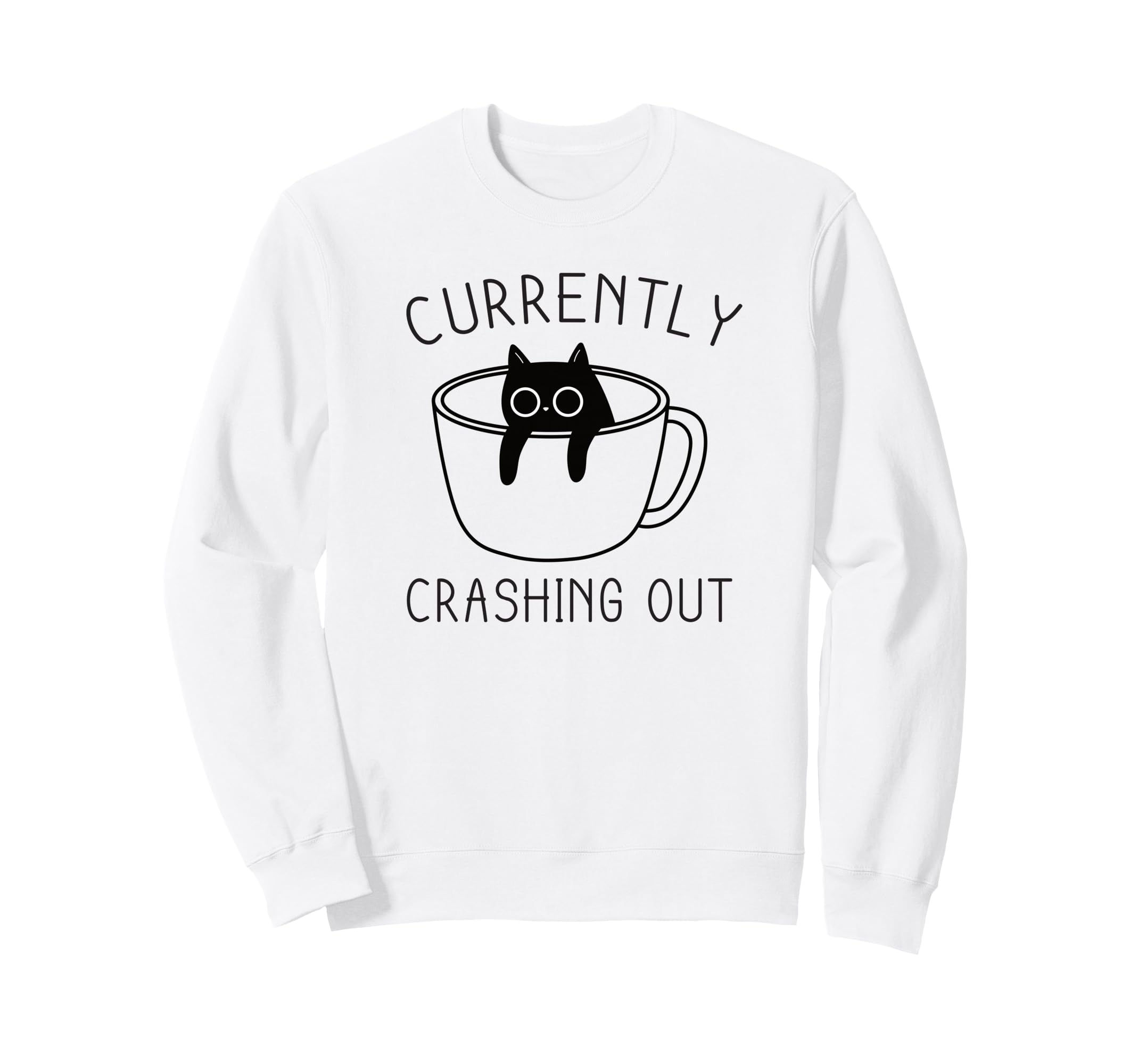 Currently Crashing Out Anxiety Cat Sweatshirt - Custom Art Print Men Women - T-Shirt, Sweatshirt, Hoodie