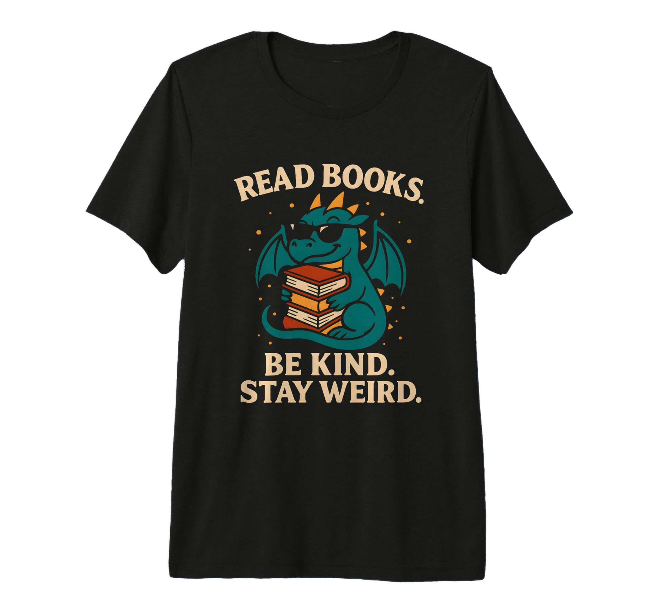 Read Books Be Kind Stay Weird Book T-Shirt - Minimalist Print for Adults - T-Shirt, Sweatshirt, Hoodie