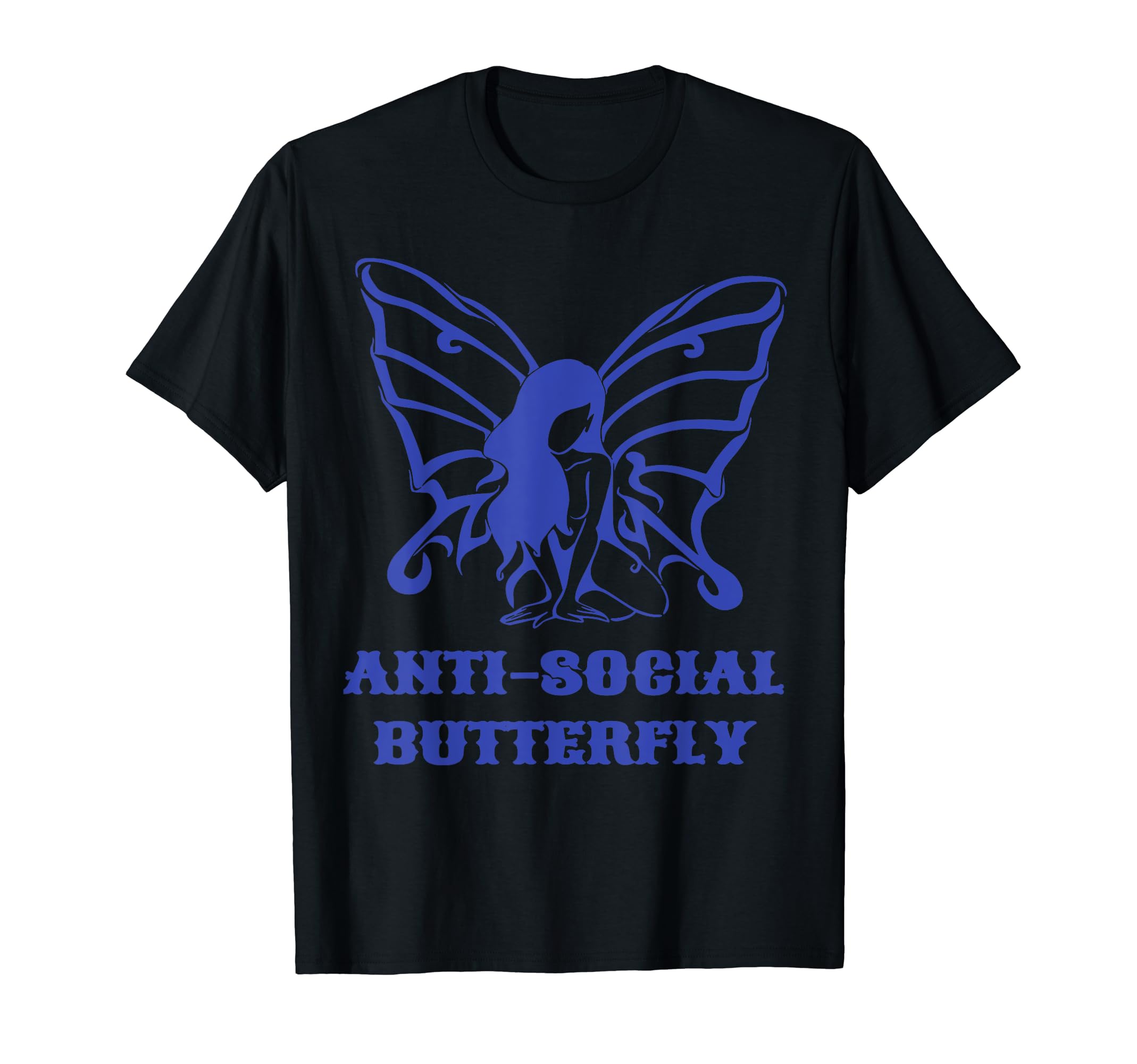 Anti Social Butterfly Introvert T-Shirt - Novelty Apparel for Adults - T-Shirt, Sweatshirt, Hoodie
