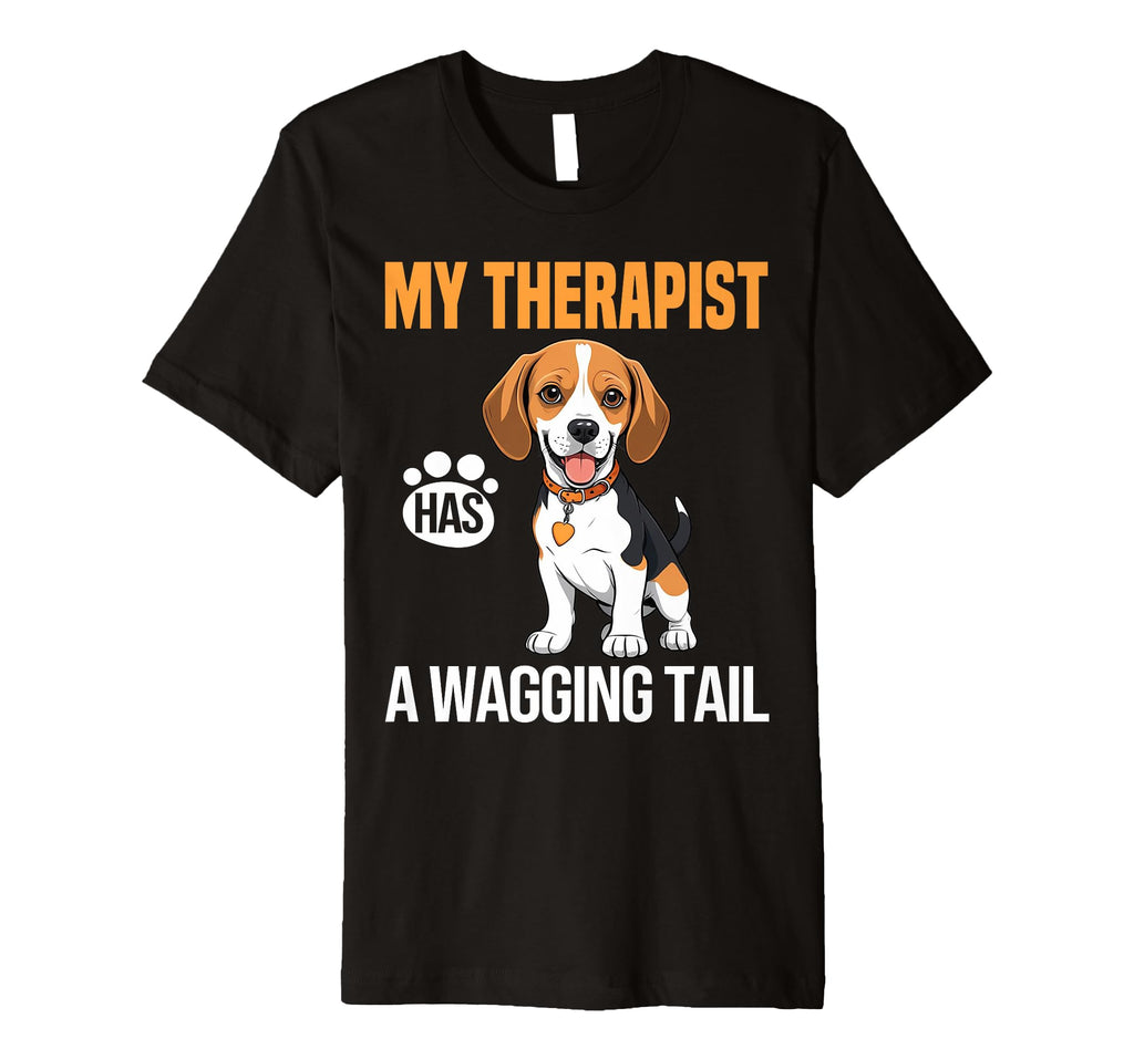 Funny Therapy Service Dog Beagle T-Shirt - Casual Everyday Wear for Adults - T-Shirt, Sweatshirt, Hoodie