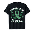 Depression Is Real Depression Mental T-Shirt - Custom Art Print Unisex - T-Shirt, Sweatshirt, Hoodie