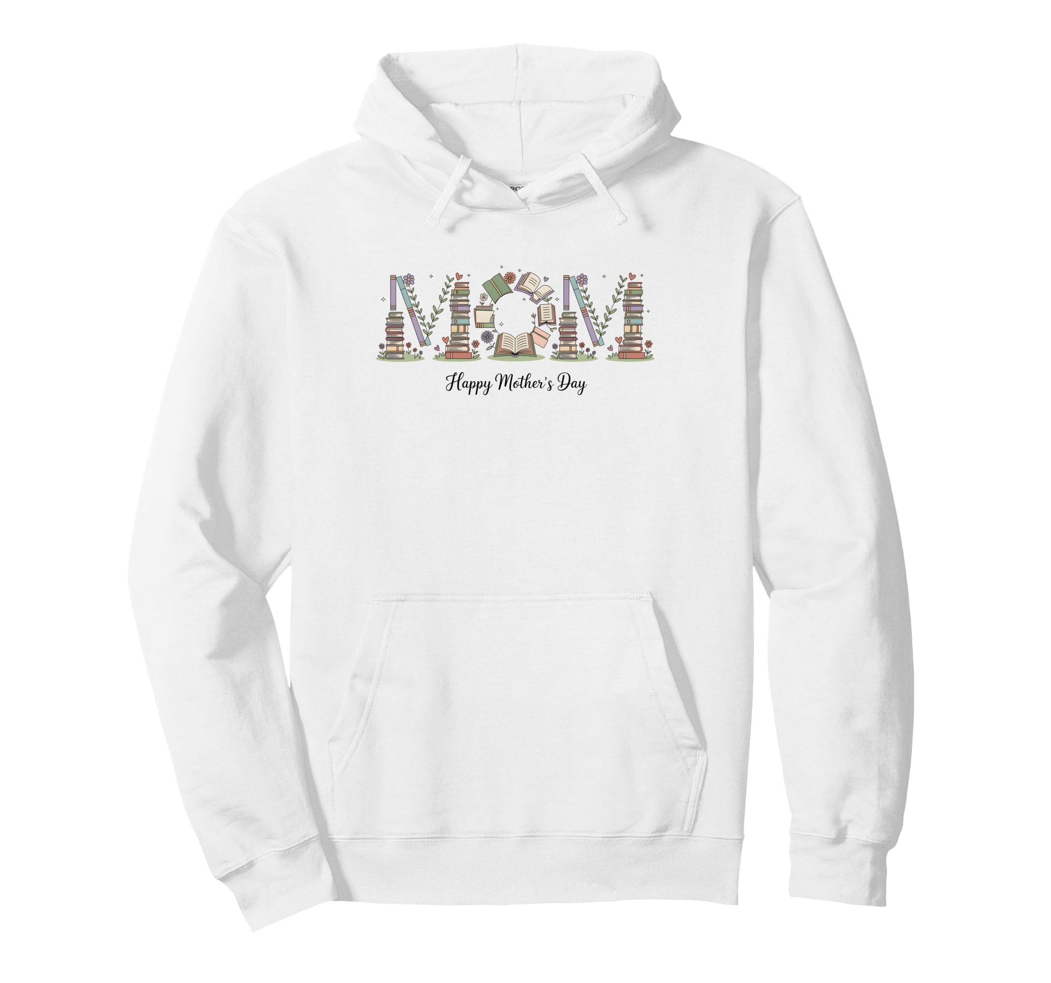 Book Lover Mom Reading Stacked Books Hoodie - Streetwear Style Men Women - T-Shirt, Sweatshirt, Hoodie
