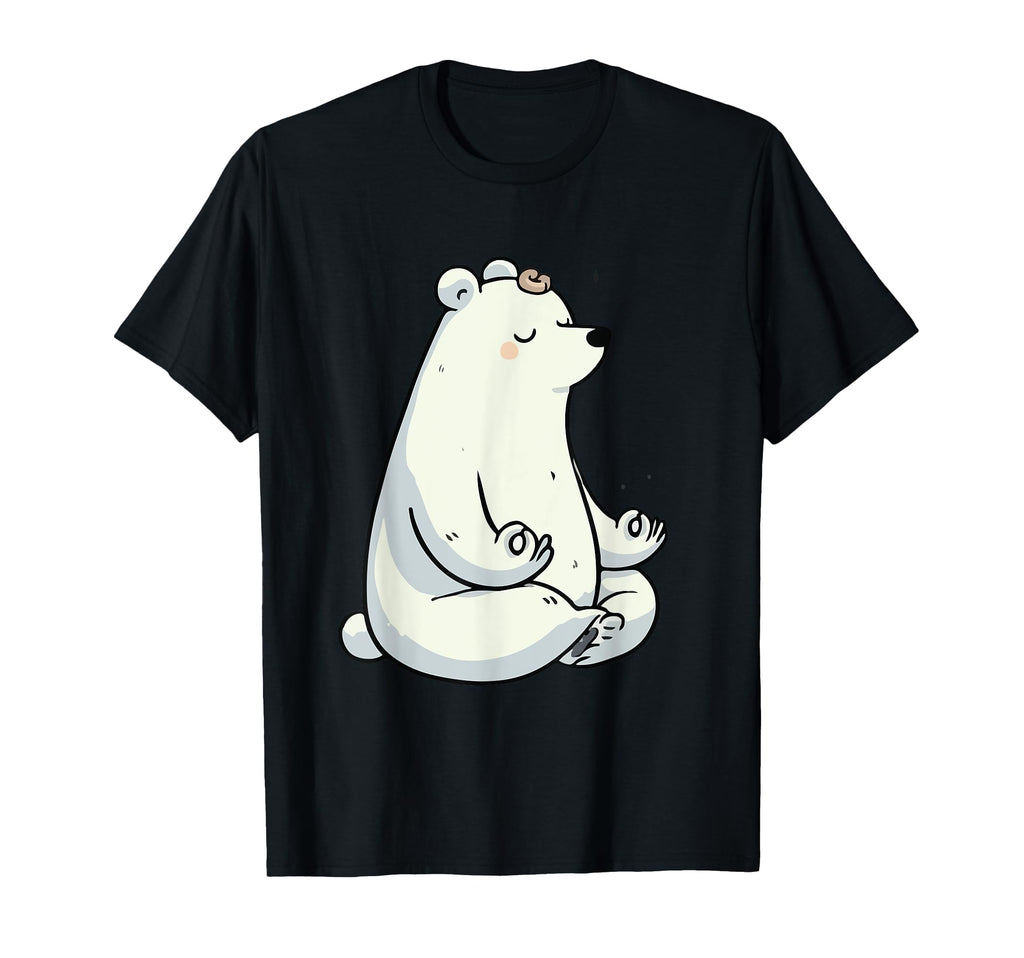 Meditation Polar Bear Yoga Pose Relaxing T-Shirt - Graphic Print Men Women - T-Shirt, Sweatshirt, Hoodie