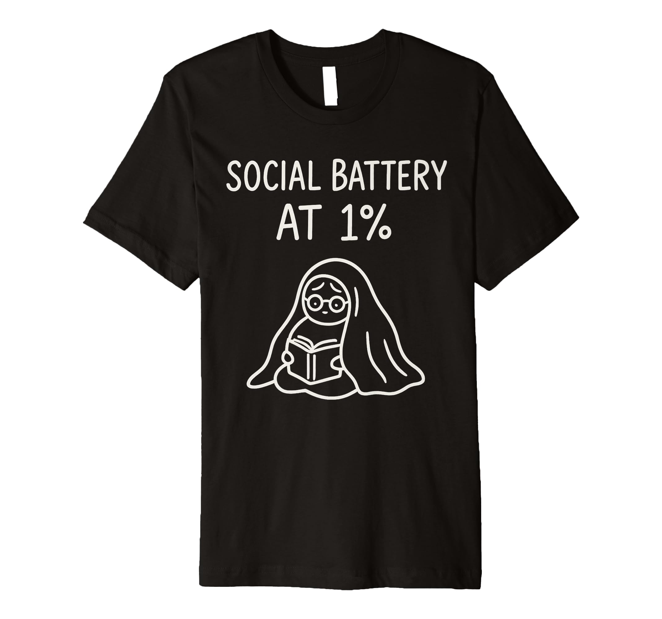 Social Battery Low Funny Introvert Book T-Shirt - Trendy Graphic Unisex - T-Shirt, Sweatshirt, Hoodie