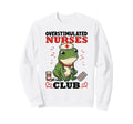 Overstimulated Nurses Club Funny Sweatshirt - Minimalist Print Men Women - T-Shirt, Sweatshirt, Hoodie