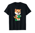 Puppy Reading Books Student T-Shirt - Custom Art Print for Adults - T-Shirt, Sweatshirt, Hoodie