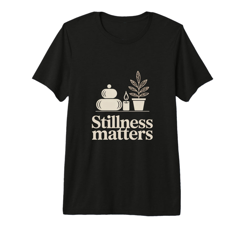 Stillness Matters Minimal Calm Tri T-Shirt - Fun Novelty Design Unisex - T-Shirt, Sweatshirt, Hoodie