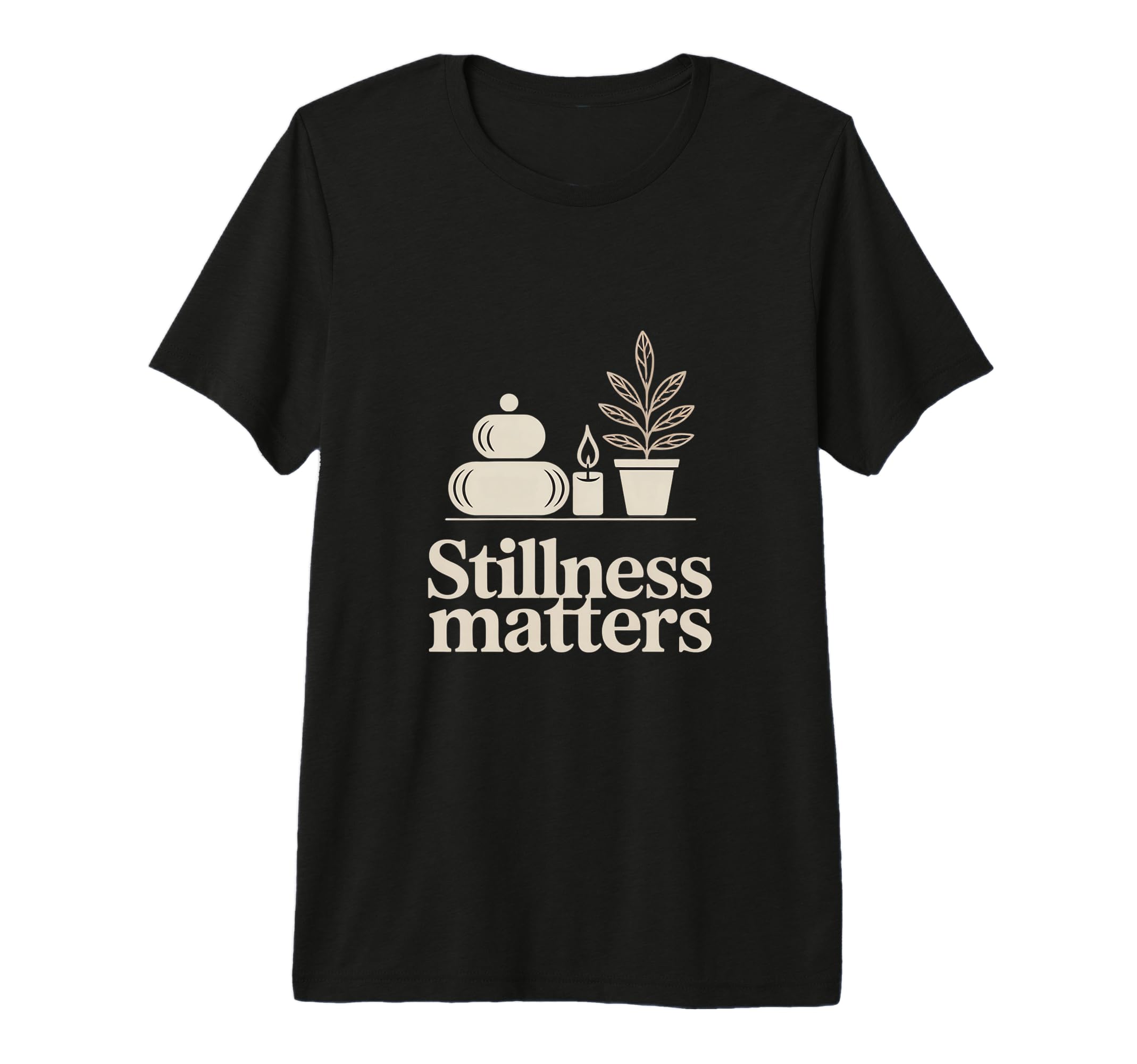 Stillness Matters Minimal Calm Tri T-Shirt - Fun Novelty Design Unisex - T-Shirt, Sweatshirt, Hoodie
