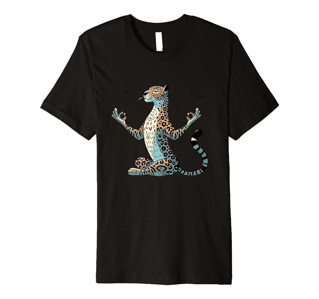Meditation Leopard Yoga Pose T-Shirt - Streetwear Style for Adults - T-Shirt, Sweatshirt, Hoodie
