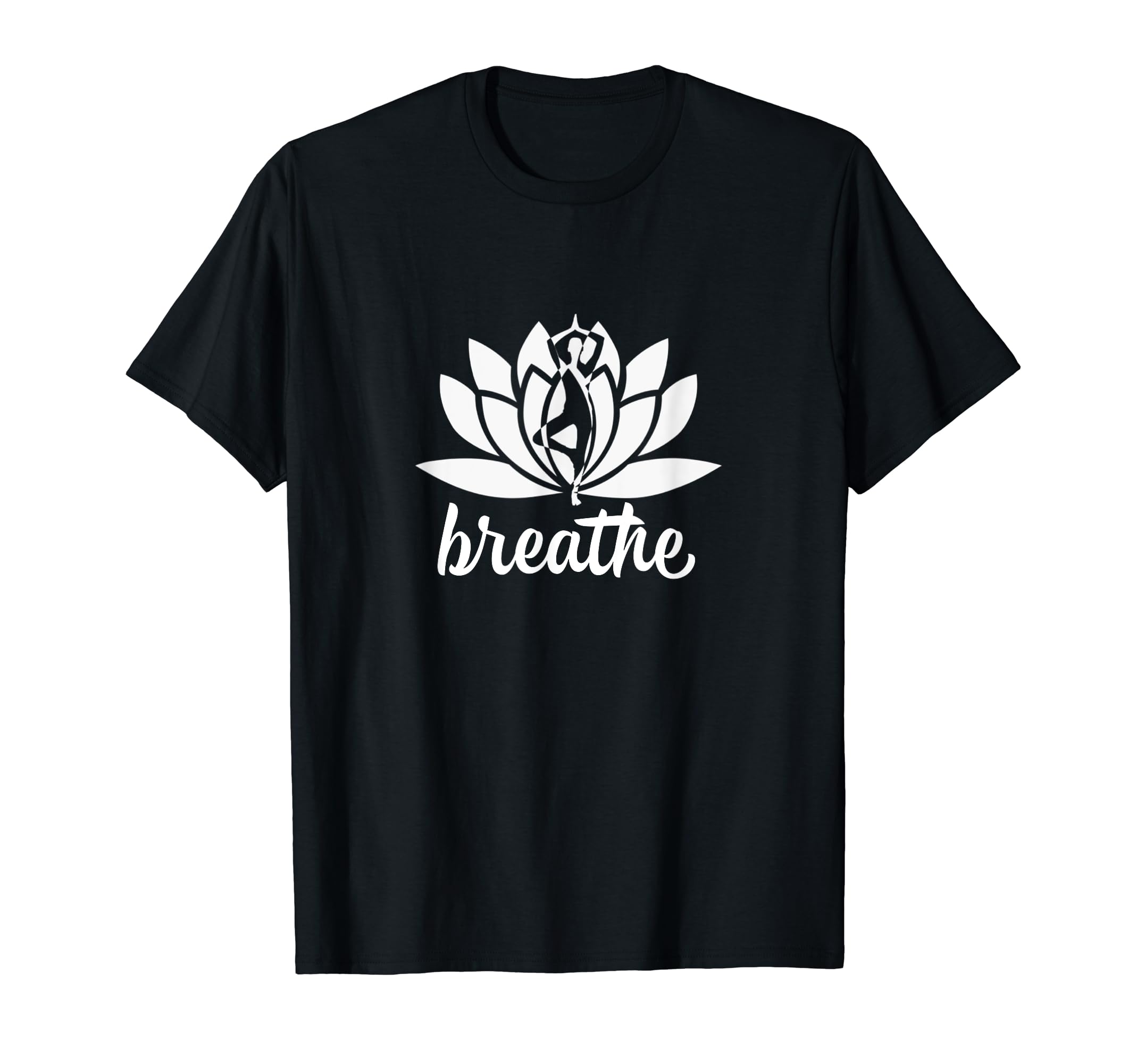 Meditation Breath Work T Shirts Lotus T-Shirt - Minimalist Print Unisex - T-Shirt, Sweatshirt, Hoodie
