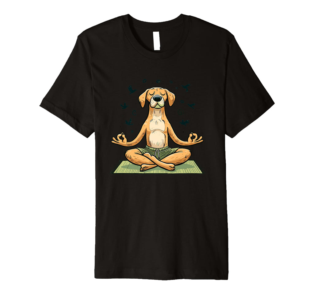 Meditation Dog Yoga Pose Relaxing T-Shirt - Fun Novelty Design Men Women - T-Shirt, Sweatshirt, Hoodie