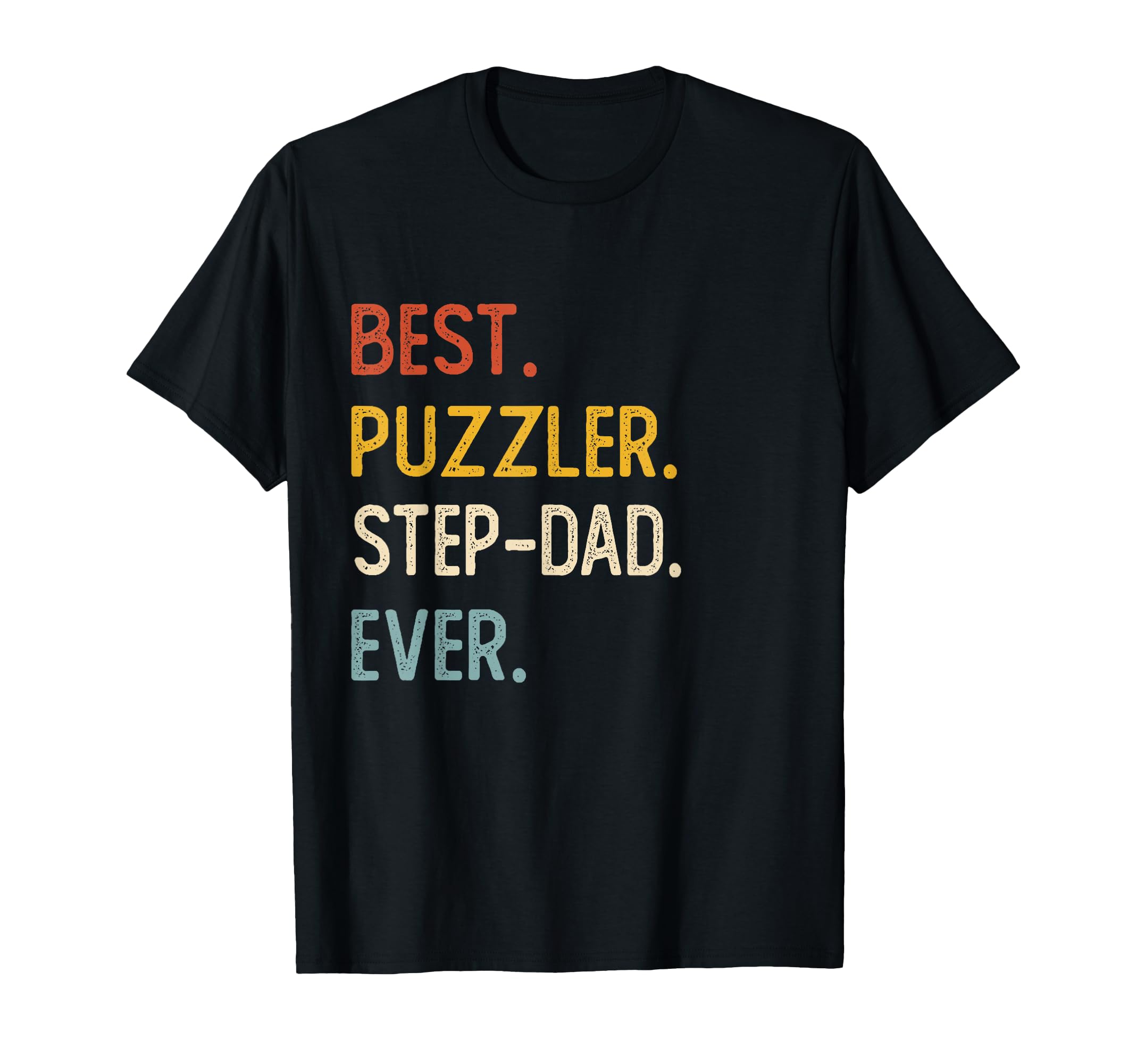 Funny Dad Best Puzzle Solver Step Dad T-Shirt - Minimalist Print Unisex - T-Shirt, Sweatshirt, Hoodie