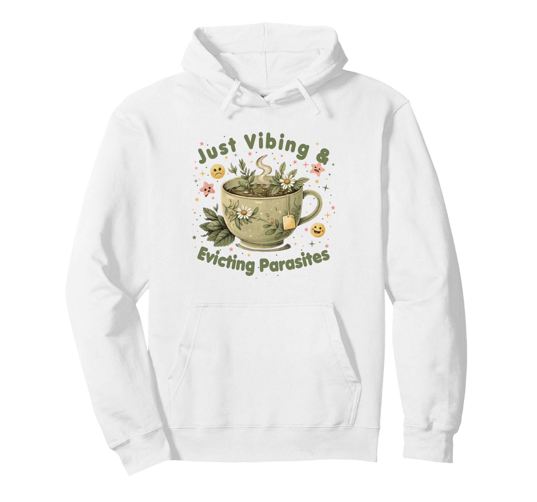 Funny Wellness Vibes Aesthetic Tea Hoodie - Trendy Graphic for Adults - T-Shirt, Sweatshirt, Hoodie