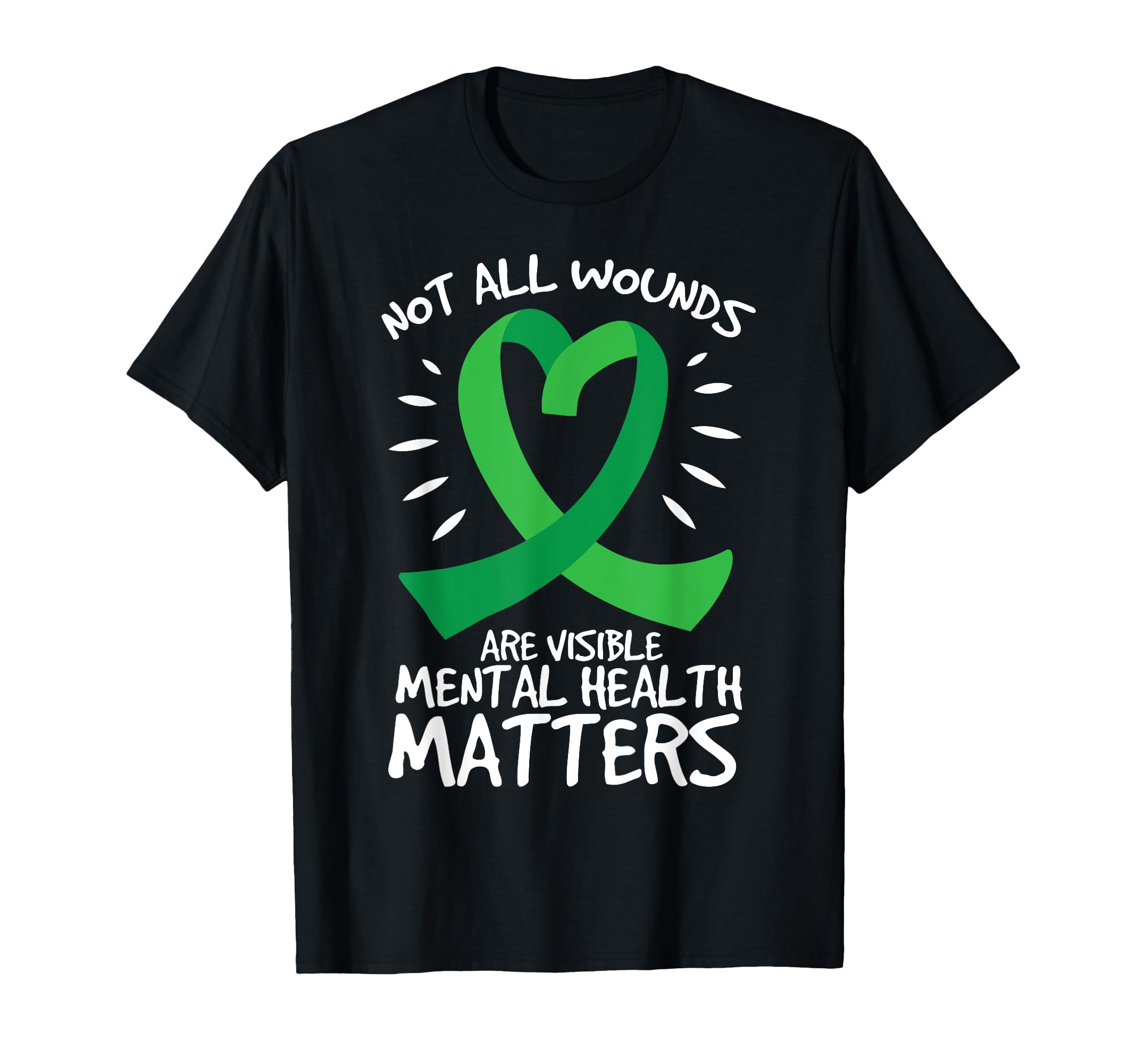 Not All Wounds Are Visible Mental Health T-Shirt - Minimalist Print Unisex - T-Shirt, Sweatshirt, Hoodie